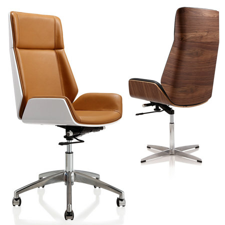 Bent Wood Office Meeting Room Reception, Leather Guest Chairs