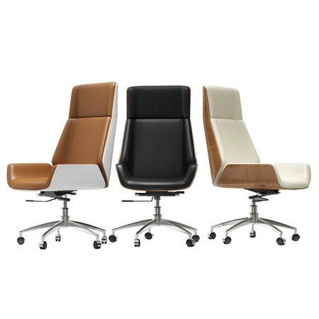 Bent Wood Office Meeting Room Reception, Leather And Wood Desk Chair