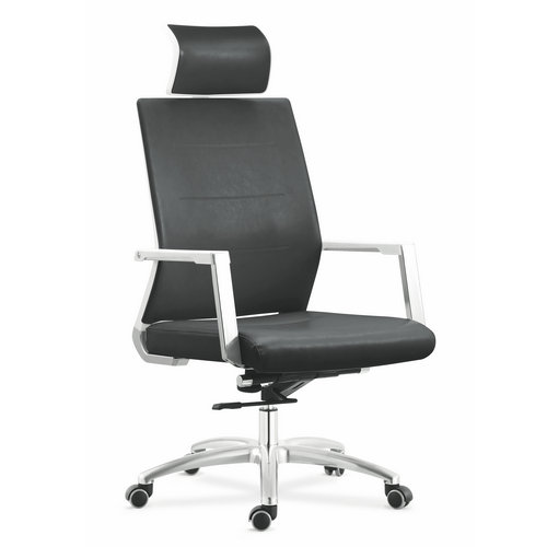 New Design High Back Genuine Leather, Black Genuine Leather High Back Office Chair